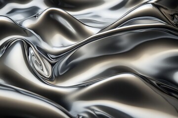 Abstract wavy metallic liquid ripples background.