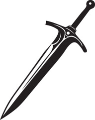 Elegant Longsword Silhouette Vector Art for RPG Projects
