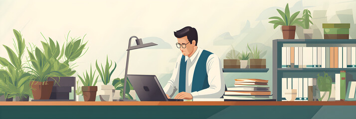 Business Professional Scrutinizing a Curriculum Vitae in an Organized Office Setting