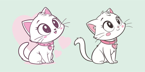 A cute cat vector is a playful, digital illustration of a cat, featuring simple, clean lines and bright, appealing colors, perfect for designs like logos, stickers, or animations.