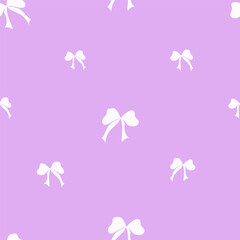 patern pink background with white bows