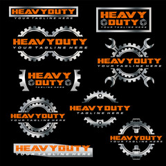 Heavy machine vehicle and equipment business logo