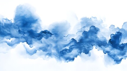 Fototapeta premium Abstract Blue Watercolor Cloud Formation Design