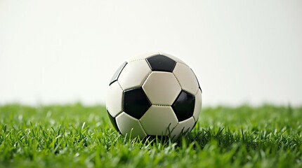 Obraz premium Soccer Ball on Green Grass Field.