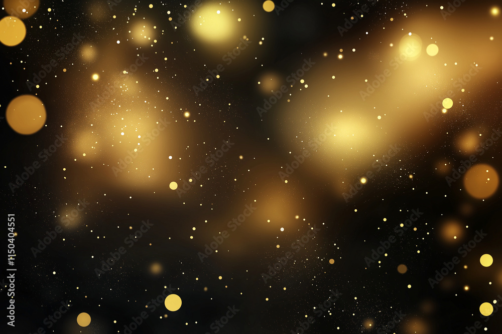 Canvas Prints golden bokeh blur abstract background with soft shimmering lights, perfect for festive designs, eleg