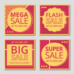 modern square sale banner template