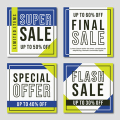 Fototapeta premium modern square sale banner template