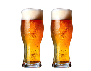 glass of beer isolated on white