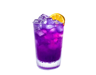 cocktail with ice and lemon