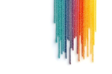 Colorful Vertical Stripes with Gradient Effect on White Background