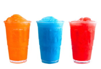 Three glasses of juice