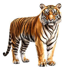 Obraz premium Watercolor Tiger Vector Illustration