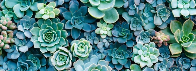 Lush Succulent Garden with Vibrant Green Hues
