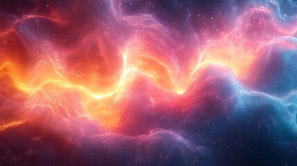 Obraz premium Holographic glass wallpaper represents abstract art, iridescent glow, and the creative use of technology in design