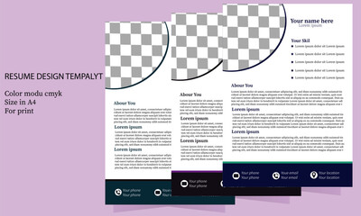 modern resume design , tree color and, white resume design, black resume design,   