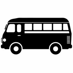 Black Bus Silhouette Vector Art