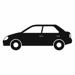 Black Car Silhouette Vector Art