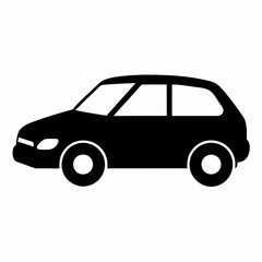 Black Car Silhouette Vector Art