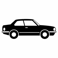 Black Car Silhouette Vector Art