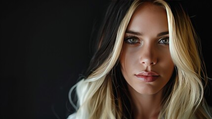 Fototapeta premium Beautiful girl with beautiful bright lips