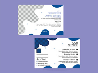 business card design and postcard design template layout