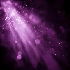 Obraz premium Exploration of Vibrant Purple Light With Shimmering Particles Creating a Mesmerizing Cosmic Atmosphere in Dark Settings