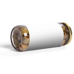 Close empty glass jar for food and canned food on white