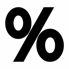 Black Silhouette Percentage Symbol Vector