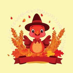 Illustration for thanksgiving celebration Vector 