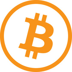 bitcoin-btc cryptocurrency logos on abstract background. 3d illustrations.