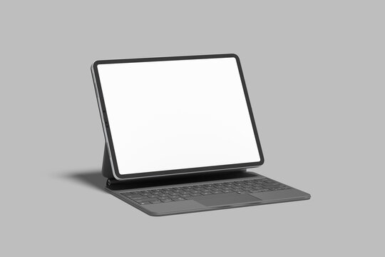 iPad Pro With Keyboard Blank Mockup