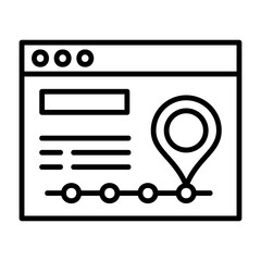Tracking Outline Style Icon