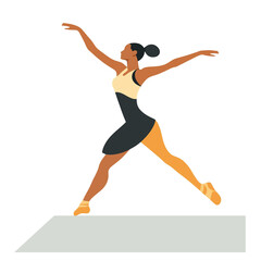 Obraz premium A dancer performing a dynamic routine on stage. vector