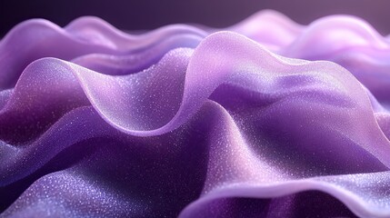 Obraz premium Purple abstract fabric background with flow material and cloth for creative design, folds in chiffon silk textile wallpaper, wavy for art synthetic pattern, delicate texture