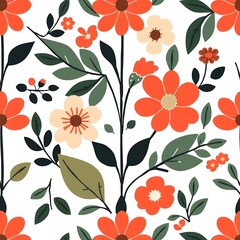 Floral Fiesta Seamless Pattern 