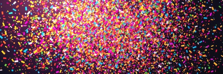 Fototapeta premium A vibrant explosion of multicolored confetti, filling the frame, bright background,multicolored confetti