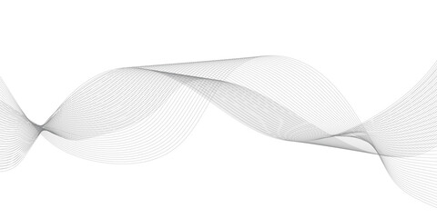 Abstract grey smooth element swoosh speed wave modern stream background. Abstract wave line for banner, wallpaper background with wave design. Abstract business wave curve lines background.