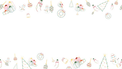 Frame border background vector illustration design with Christmas decorative invitation card, season greeting