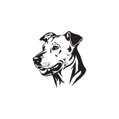 Dog head silhouette vector