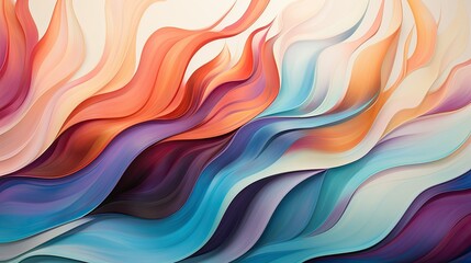 Obraz premium Abstract waves of vibrant colors pulsating and swirling