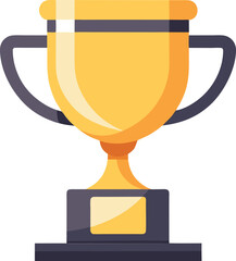 Trophy Flat Design Education Icon with Side Shadow