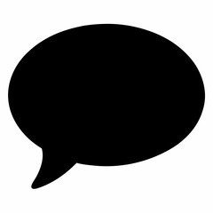 Chat Bubble Black Silhouette Vector