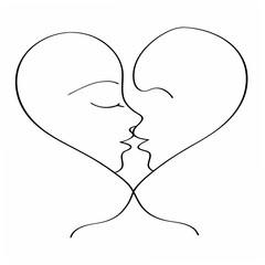 silhouette of a person with heart