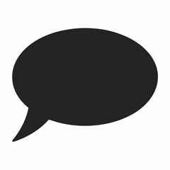 Chat Bubble Black Silhouette Vector