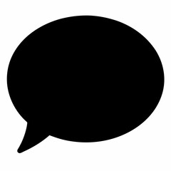 Chat Bubble Black Silhouette Vector