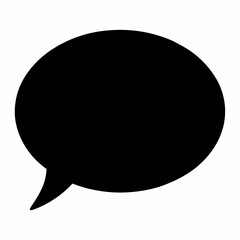 Chat Bubble Black Silhouette Vector