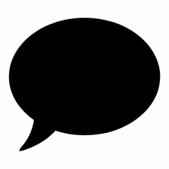 Chat Bubble Black Silhouette Vector