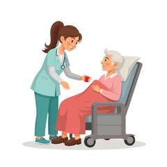 Nurse vector illustration on white background