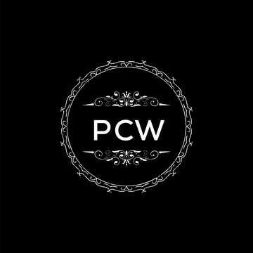 PCW Letter Initial Logo Design Template Vector Illustration
