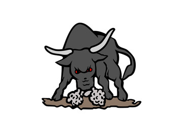 black bull clip art vector for any use 